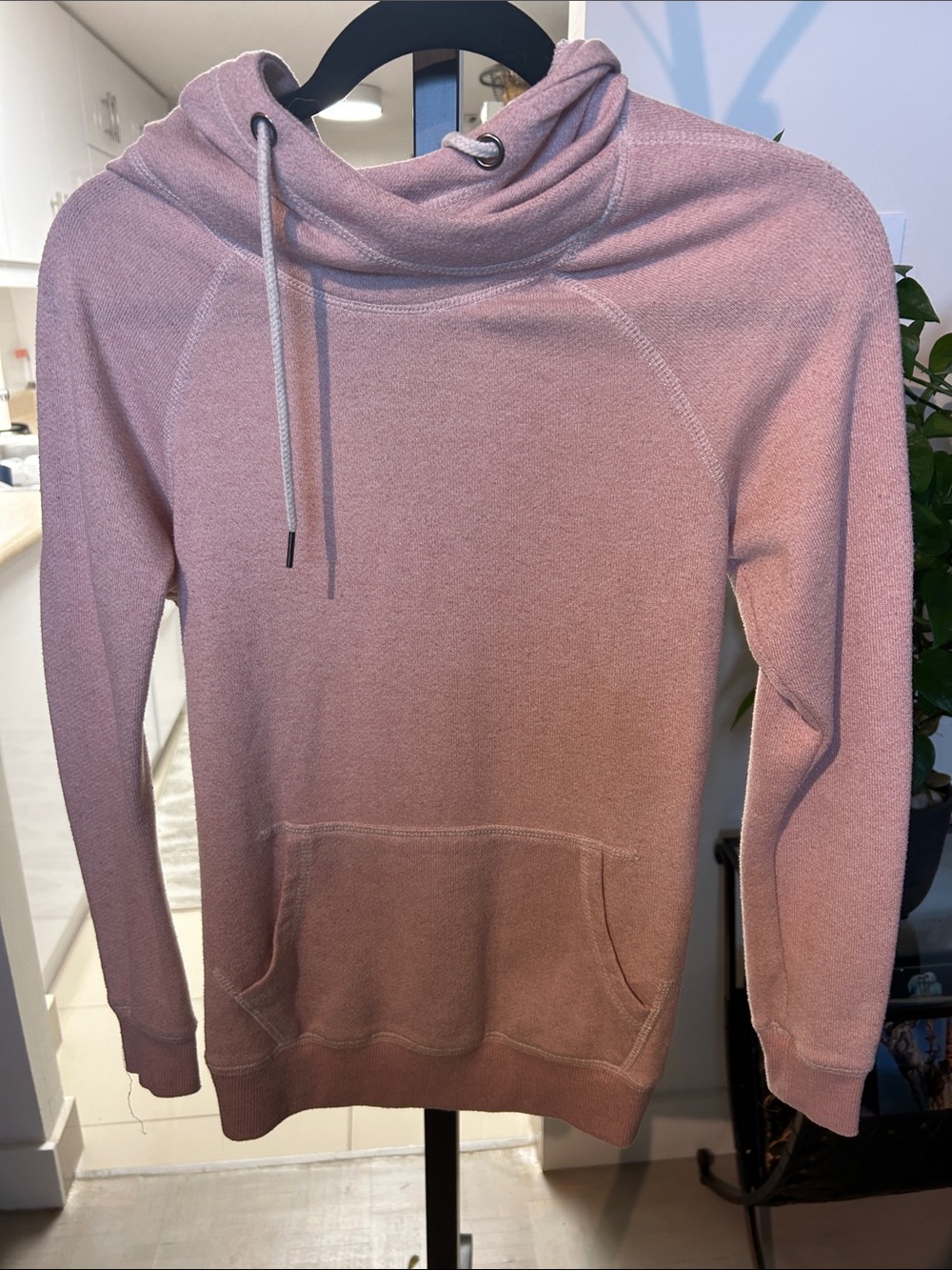 Women's Dusty Pink Cowl Neck Pullover Sweater